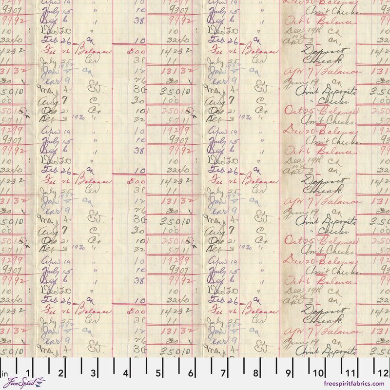 Tim Holtz- Eclectic Elements Palette- Red Ledger PWTH225.RED- Half Yard- November 2024