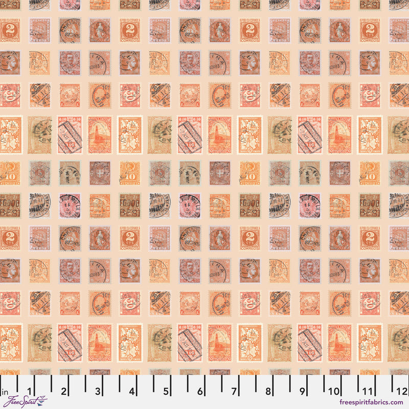 Tim Holtz- Electric Elements- Stamps PWTH231.ORANGE- Half Yard