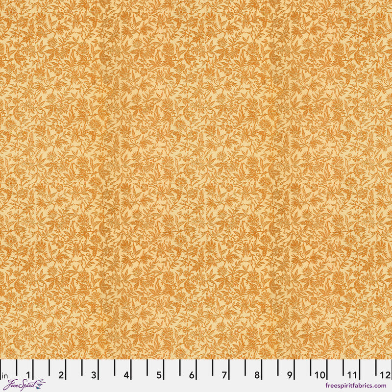 Tim Holtz- Electric Elements- Tiny Print PWTH238.ORANGE- Half Yard