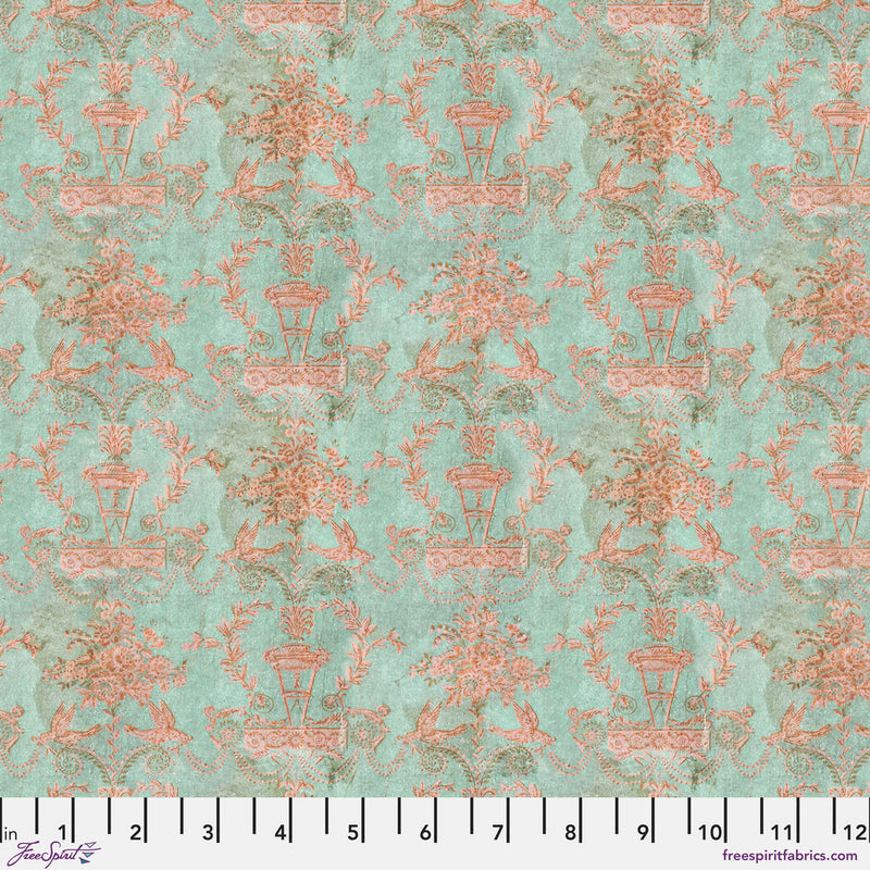 Tim Holtz- Eclectic Elements Palette- Teal Wallpaper PWTH277.TEAL- Half Yard- April 2025