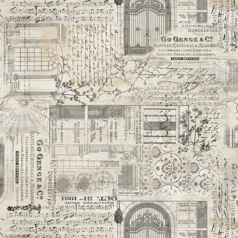 Tim Holtz- Eclectic Elements Palette- Halloween Remnants PWTH311.HALLOWEEN- Half Yard- May 2025