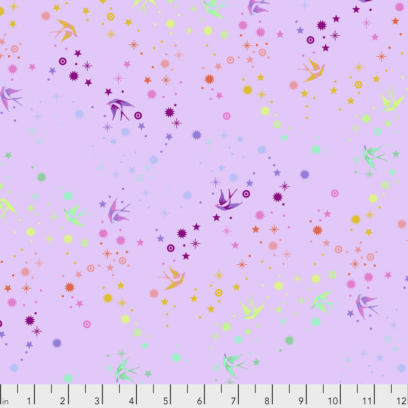 Tula Pink- True Colors Fairy Dust Rainbow- PWTP133.LAVENDER- Half Yard