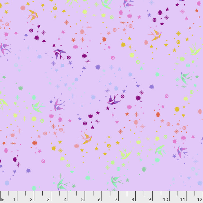 Tula Pink- True Colors Fairy Dust Rainbow- PWTP133.LAVENDER- Half Yard