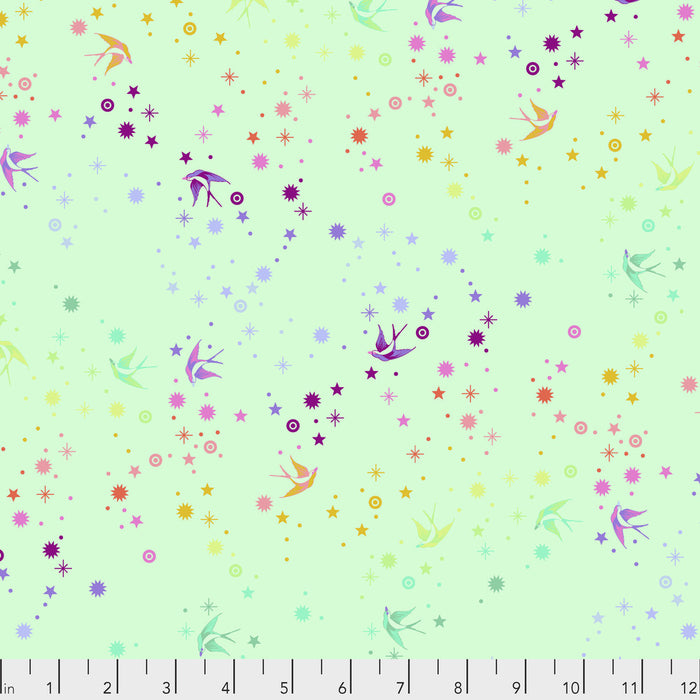 Tula Pink- True Colors Fairy Dust Rainbow- PWTP133.MINT- Half Yard