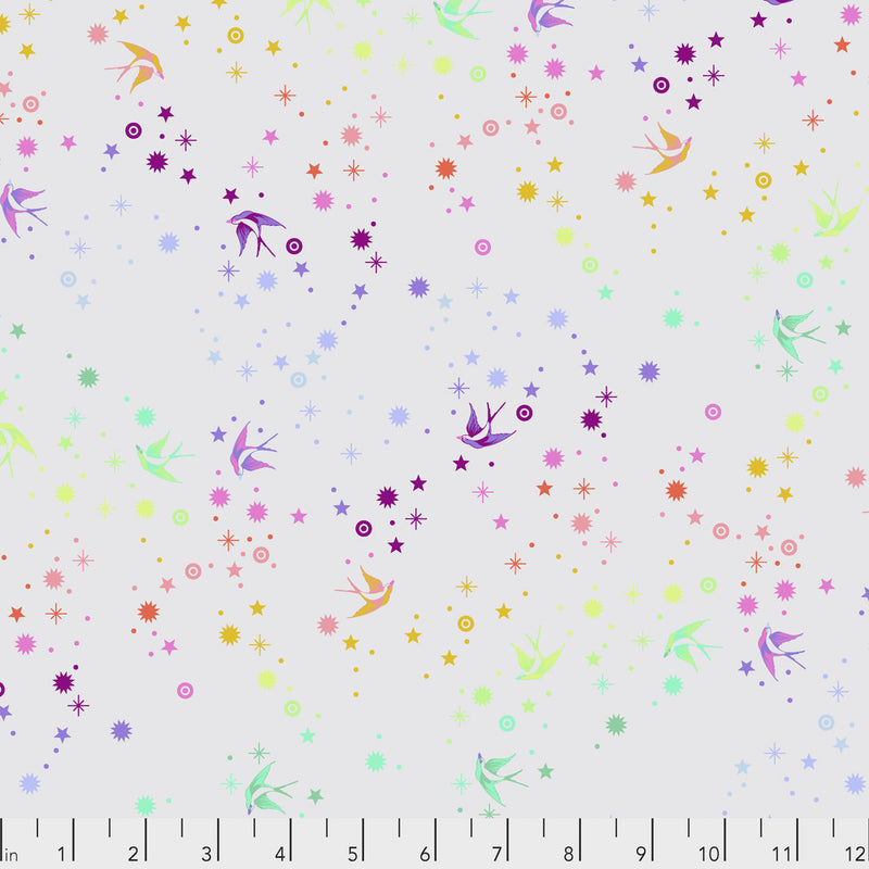 Tula Pink- True Colors Fairy Dust Rainbow- PWTP133.WHISPER- Half Yard