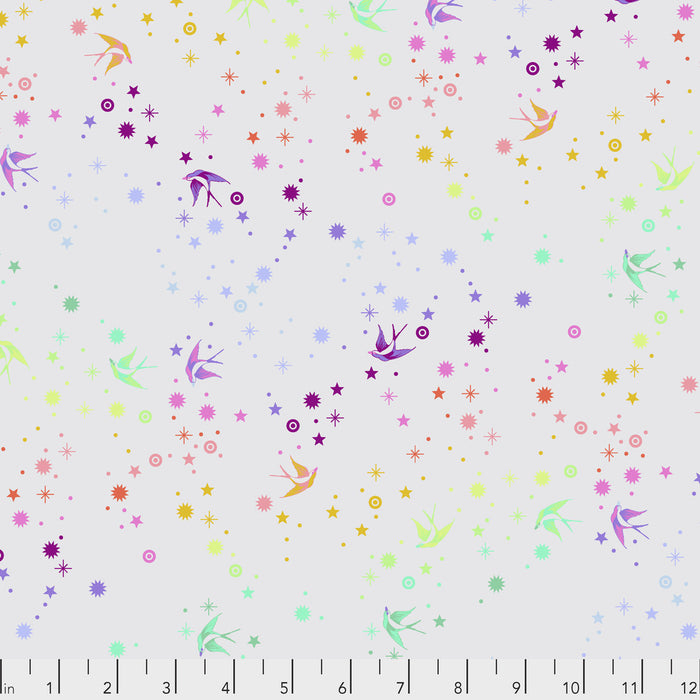 Tula Pink- True Colors Fairy Dust Rainbow- PWTP133.WHISPER- Half Yard