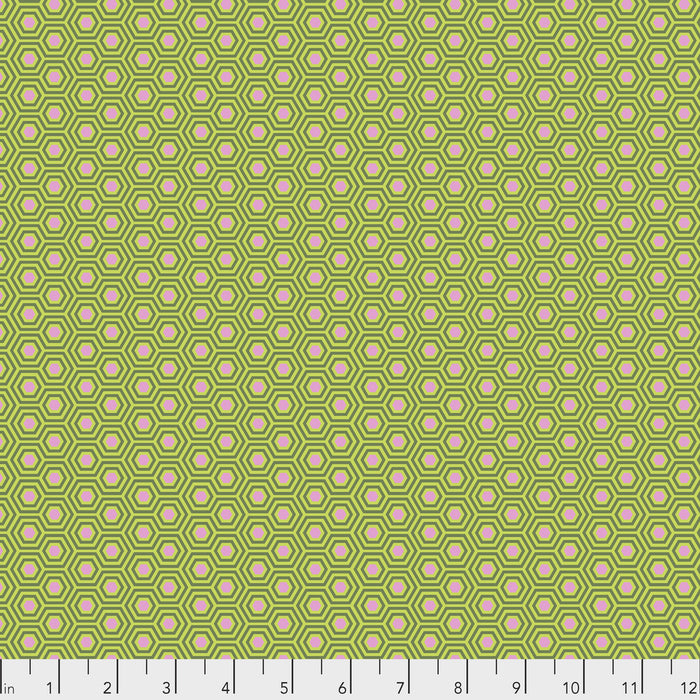 Tula Pink- True Colors Hexy- PWTP150.JUNIPER- Half Yard