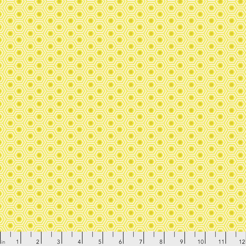 Tula Pink- True Colors Hexy- PWTP150.SUNSHINE- Half Yard