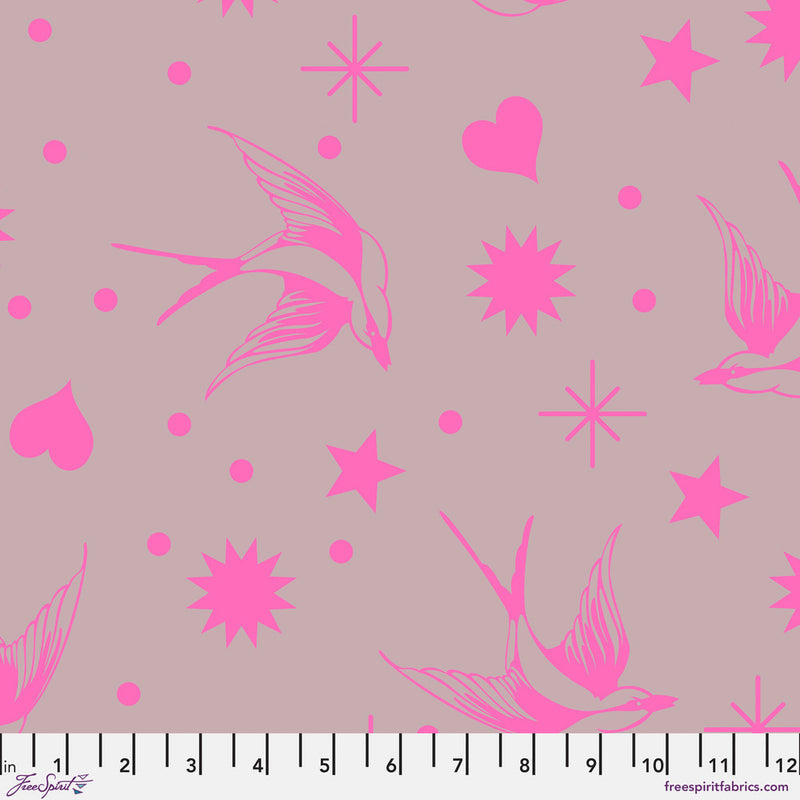 Tula Pink Neon True Colors- Fairy Flakes PWTP157.COSMIC- Half Yard
