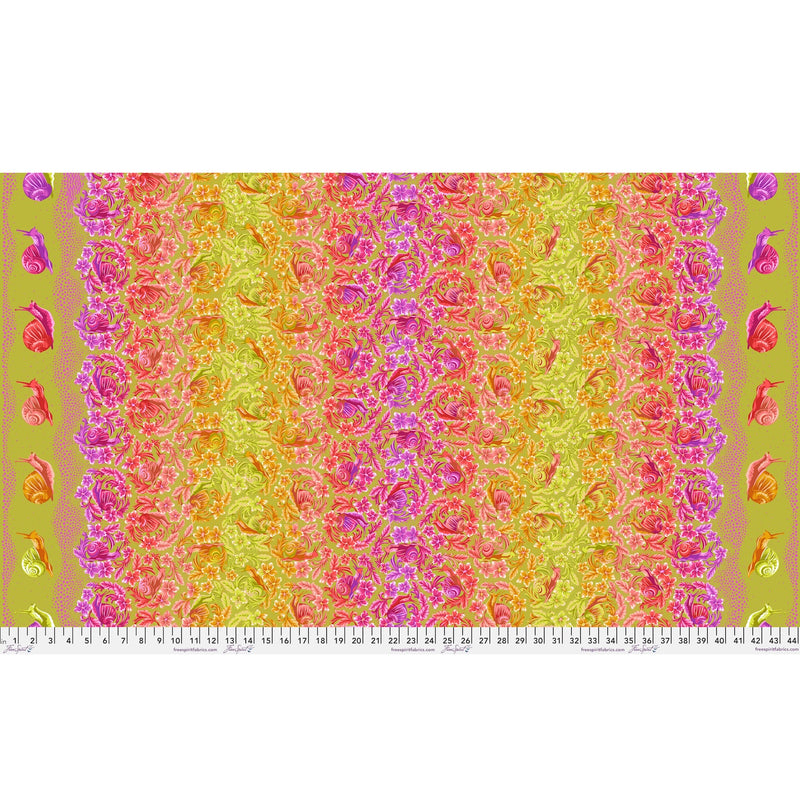 PRE-Order Tula Pink- Down to Earth- Snailed It! PWTP295.AFTERGLOW- Half Yard- March 2027