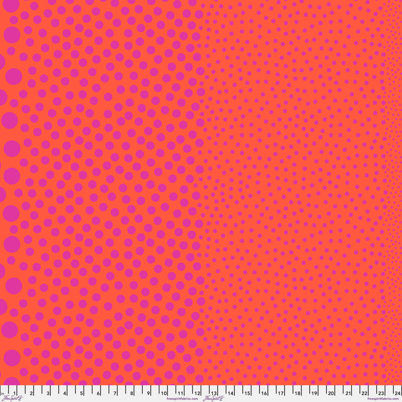 Tula Pink True Color- Stones PWTP299.TOMATO- Half Yard- March 2027