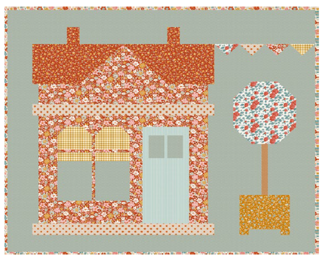 PRE-Order Tilda- Village Life Pillow Kit- House/ Tree DUCK EGG featuring Village Life- October 2026