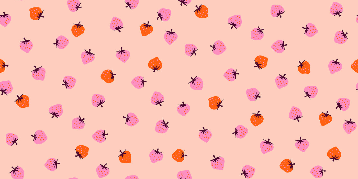 PRE-ORDER Strawberry by Kimberly Kight- Strawberry Pale Peach RS3085 14 - Half Yard- May 2025