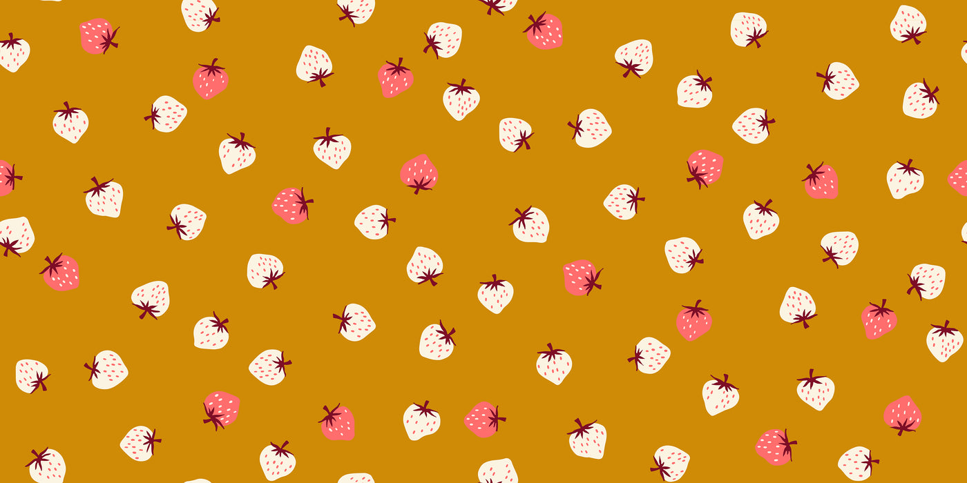 PRE-ORDER Strawberry by Kimberly Kight- Strawberry Butterscotch RS3085 15- Half Yard- May 2025