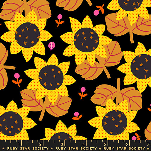 PRE-Order Daisy Days by Alexia Marcella Abegg- RS 4173 16 Black- Half Yard- April 2027