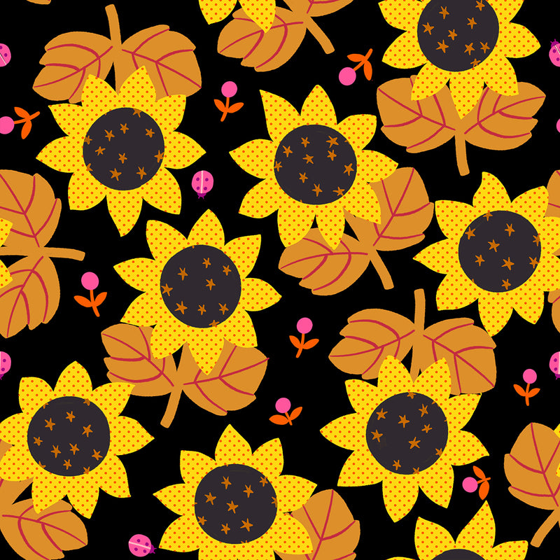 PRE-Order Daisy Days by Alexia Marcella Abegg- RS 4173 16 Black- Half Yard- April 2027