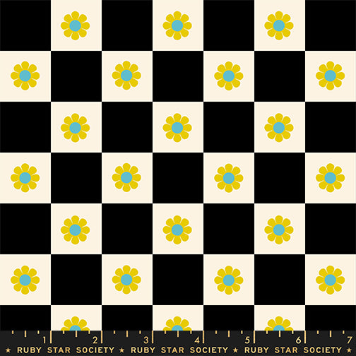 PRE-Order Daisy Days by Alexia Marcella Abegg- RS 4178 15 Black- Half Yard- April 2027
