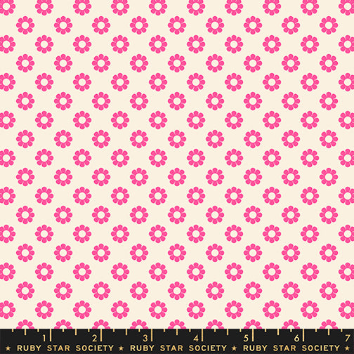 PRE-Order Daisy Days by Alexia Marcella Abegg- RS 4178 13 Neon Pink- Half Yard- April 2027