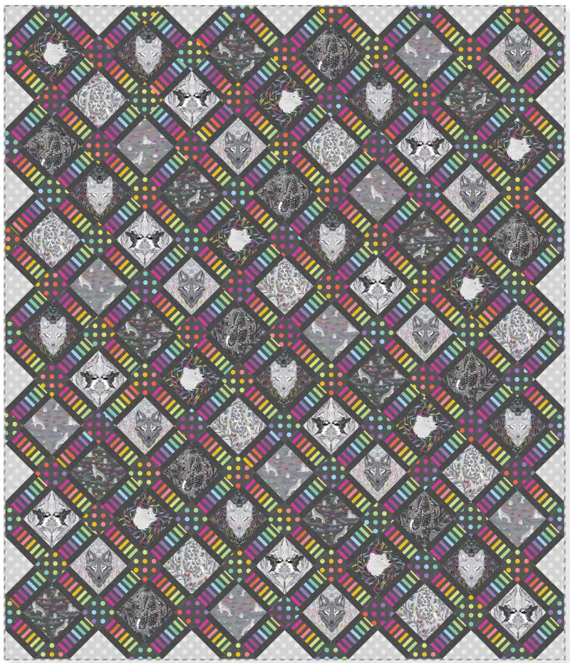 Tula Pink- Graywork- Crossroads Quilt Kit-Dark  October 2025