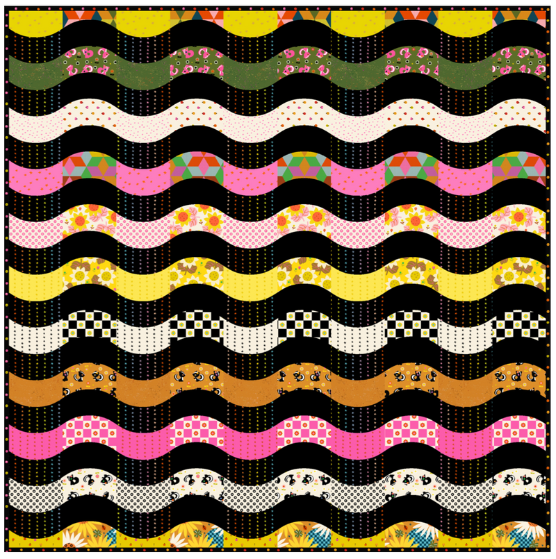 PRE-Order Alexia Marcelle Abegg- Ripple Chips Quilt Kit featuring Daisy Days- April 2027