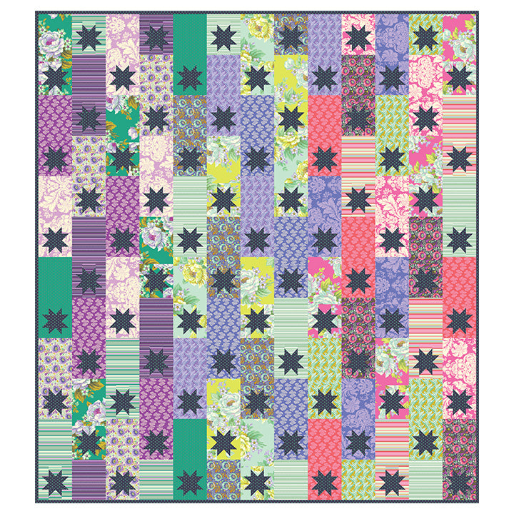 PRE-ORDER Heather Bailey - Starlets Quilt Kit- featuring Under a Firefly Moon- April 2027