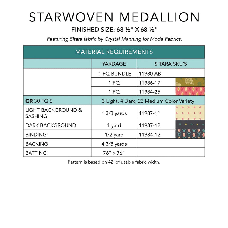 Starwoven Medallion Quilt Pattern By Crystal Manning