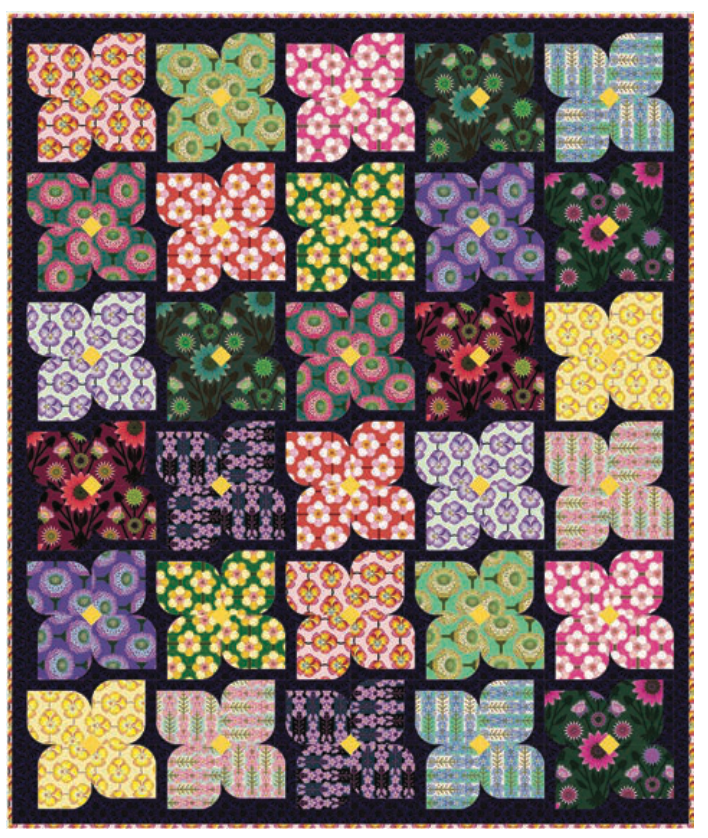 Anna Maria Textiles - Iconic Garden Blooms Quilt Kit featuring Iconic - April 2025 - Modern Fabric Shoppe