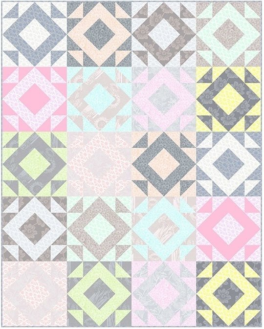 Anna Maria Textiles - Tints & Tones Quilt Kit featuring Indelible Soft - July 2025 - Modern Fabric Shoppe