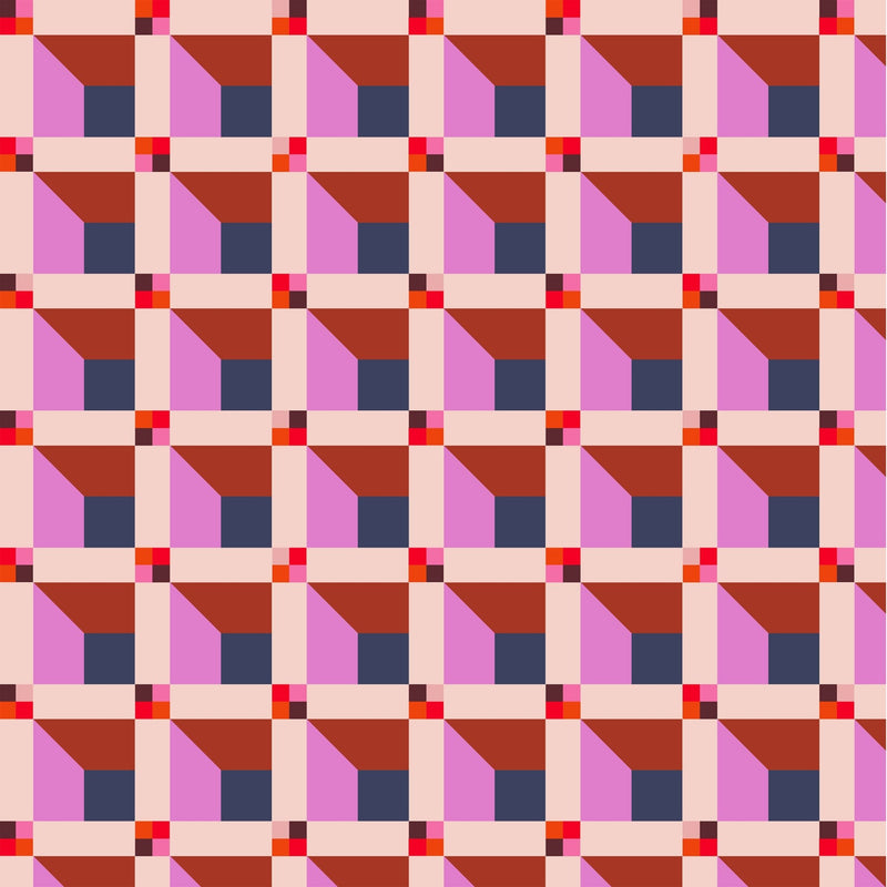Annabel Wrigley- Happy Place- Window 55376D-9 Blush- Half Yard- August 2026 - Modern Fabric Shoppe