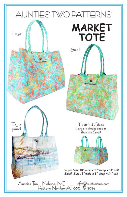 Aunties Two- Market Tote Pattern - Modern Fabric Shoppe