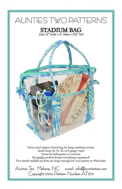 Aunties Two- Stadium Bag Pattern - Modern Fabric Shoppe