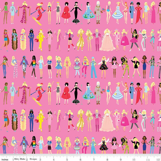 Barbie World by Riley Blake Designs- Barbie Dolls- C15021-MEDPINK- March 2024 - Modern Fabric Shoppe