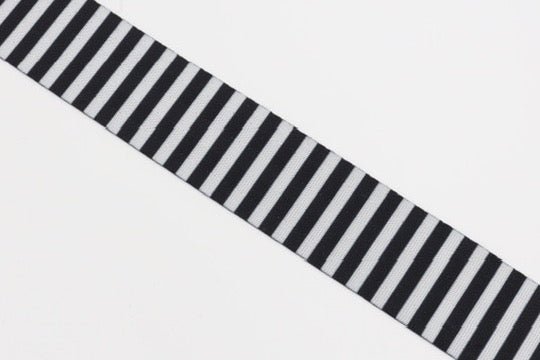 Black and White 1 1/2 inch (38mm)width Nylon Webbing - by the yard - Modern Fabric Shoppe