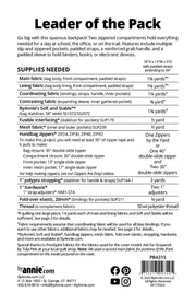 By Annie - Leader of the Pack Pattern - Modern Fabric Shoppe