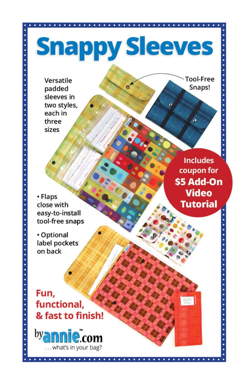 By Annie - Snappy Sleeves Pattern - Modern Fabric Shoppe