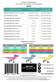 Dinorama T Rex Quilt Pattern By Art East Quilting Co. - Modern Fabric Shoppe