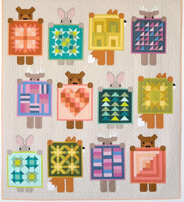 Elizabeth Hartman - Show and Tell Quilt Kit featuring Bella Solids - November 2025 - Modern Fabric Shoppe