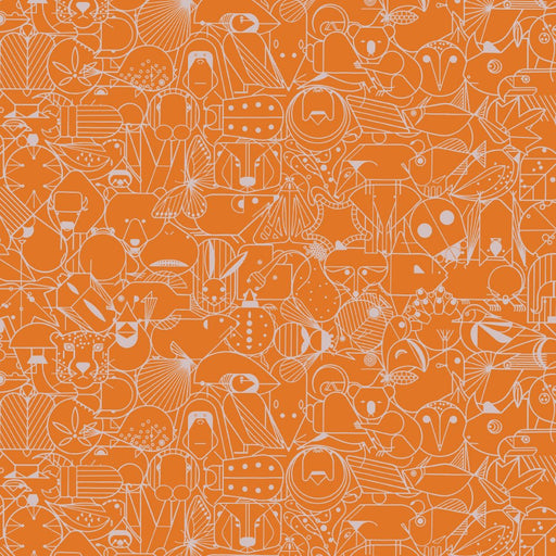 End Paper Basics by Charlie Harper - End Paper CH - 300 Papaya - Half Yard - July 2024 - Modern Fabric Shoppe