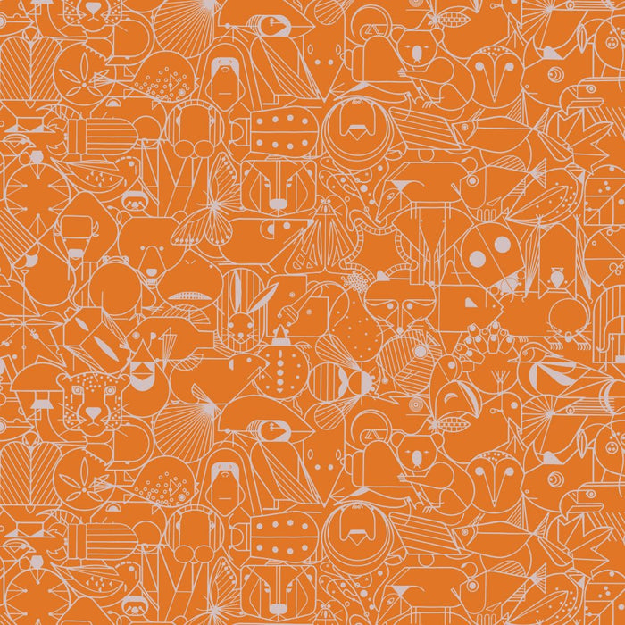 End Paper Basics by Charlie Harper - End Paper CH - 300 Papaya - Half Yard - July 2024 - Modern Fabric Shoppe