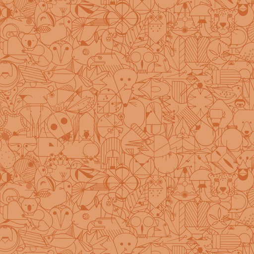 End Paper Basics by Charlie Harper - End Paper CH - 300 Pumpkin - Half Yard - July 2024 - Modern Fabric Shoppe