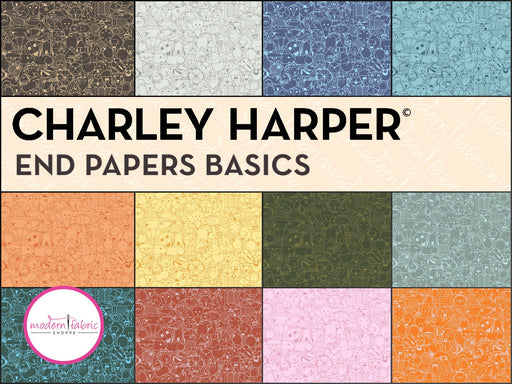 End Paper Basics - Charlie Harper - Half Yard Bundle - July 2024 - Modern Fabric Shoppe
