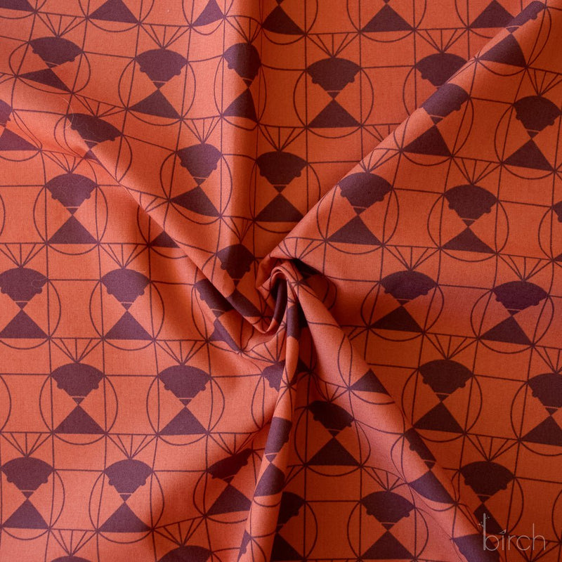 End Papers Vol. 2 by Charley Harper - Chickadee CH - 436 - CHOCCHERRY Half Yard - Modern Fabric Shoppe