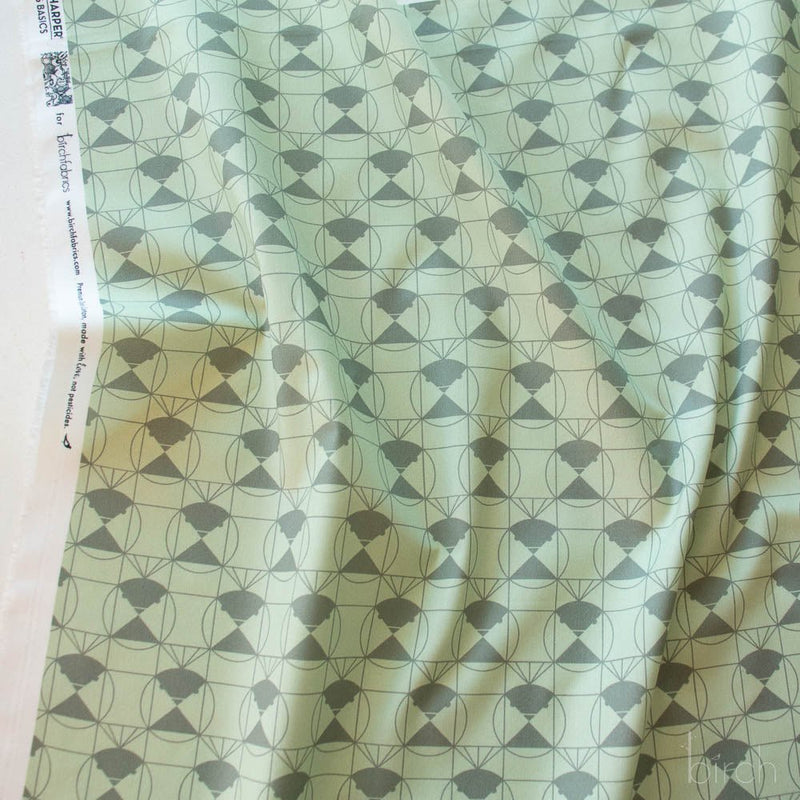 End Papers Vol. 2 by Charley Harper - Chickadee CH - 436 - JADE Half Yard - Modern Fabric Shoppe