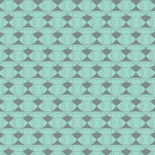 End Papers Vol. 2 by Charley Harper - Chickadee CH - 436 - SEAFOAM Half Yard - Modern Fabric Shoppe