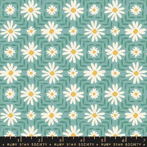 Endpaper by Jen Hewitt - Floral Endpaper RS 6044 15 - Water - Half Yard - November 2024 - Modern Fabric Shoppe