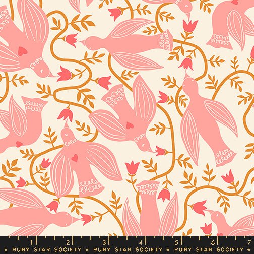 Endpaper by Jen Hewitt - Hummingbirds RS 6040 11 - Natural - Half Yard - November 2024 - Modern Fabric Shoppe