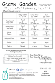 Grams Garden Quilt Pattern By Sweet Tea Pattern Co. by Jennifer McClanahan - Modern Fabric Shoppe