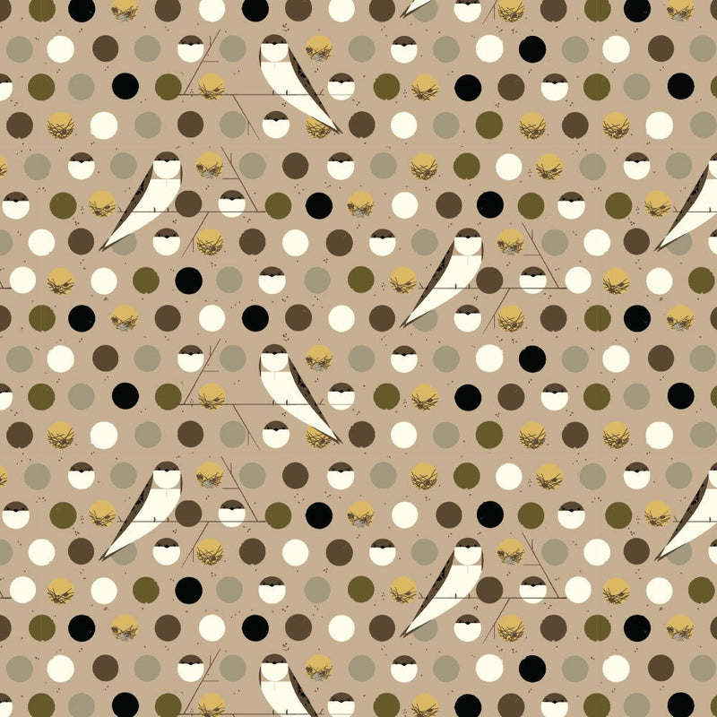 Iconic Vol. 2 by Charley Harper- Bank Swallow Brown CH-58 Half Yard- 2026 - Modern Fabric Shoppe