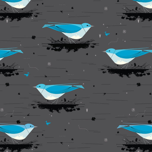 Iconic Vol. 2 by Charley Harper- Iconic Mountain Bluebird CH-453 Half Yard- 2026 - Modern Fabric Shoppe