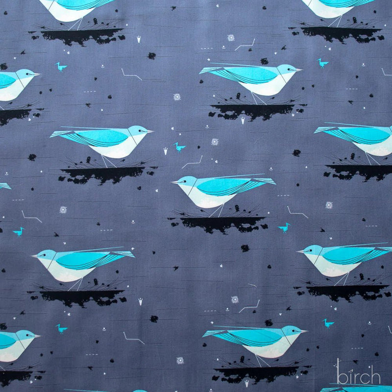 Iconic Vol. 2 by Charley Harper- Iconic Mountain Bluebird CH-453 Half Yard- 2026 - Modern Fabric Shoppe